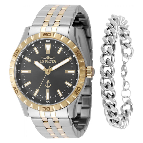 SET RELOJ + PULSERA PARA HOMBRE INVICTA OCEAN VOYAGE 48275 - ORO, ACERO