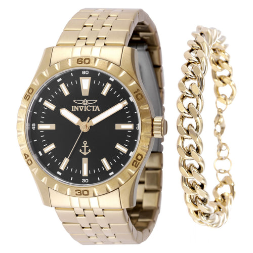 SET RELOJ + PULSERA PARA HOMBRE INVICTA OCEAN VOYAGE 48277 - ORO