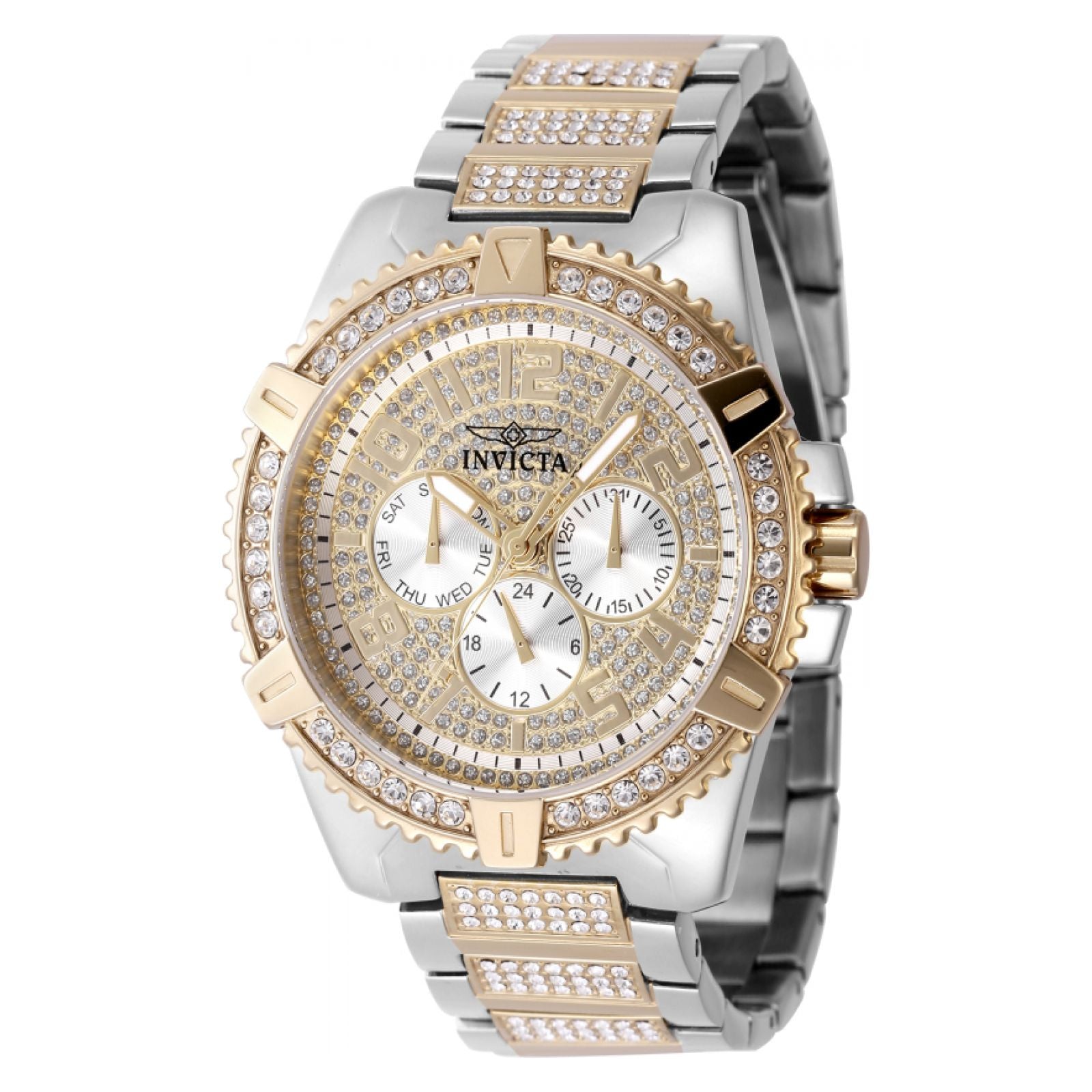 RELOJ  PARA HOMBRE INVICTA CELESTIAL 48562 - BLANCO, DORADO, ACERO