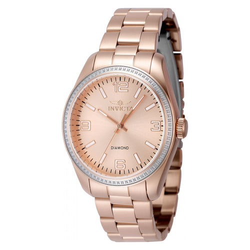 RELOJ  PARA MUJER INVICTA ELITE DIAMOND 48742 - ORO ROSA