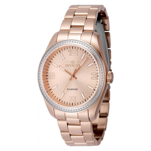 RELOJ  PARA MUJER INVICTA ELITE DIAMOND 48742 - ORO ROSA