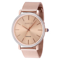 RELOJ  PARA MUJER INVICTA ELITE DIAMOND 48749 - ORO ROSA