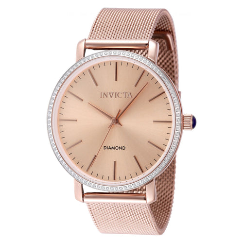 RELOJ  PARA MUJER INVICTA ELITE DIAMOND 48749 - ORO ROSA