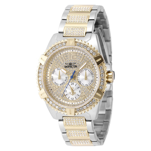 RELOJ  PARA MUJER INVICTA OCEAN VOYAGE 48926 - BLANCO, DORADO, ACERO