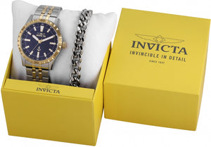 SET RELOJ + PULSERA PARA HOMBRE INVICTA OCEAN VOYAGE 48276 - ORO, ACERO